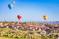 Colorful Hot Air Balloons over UÃÂ§hisar town Turkey